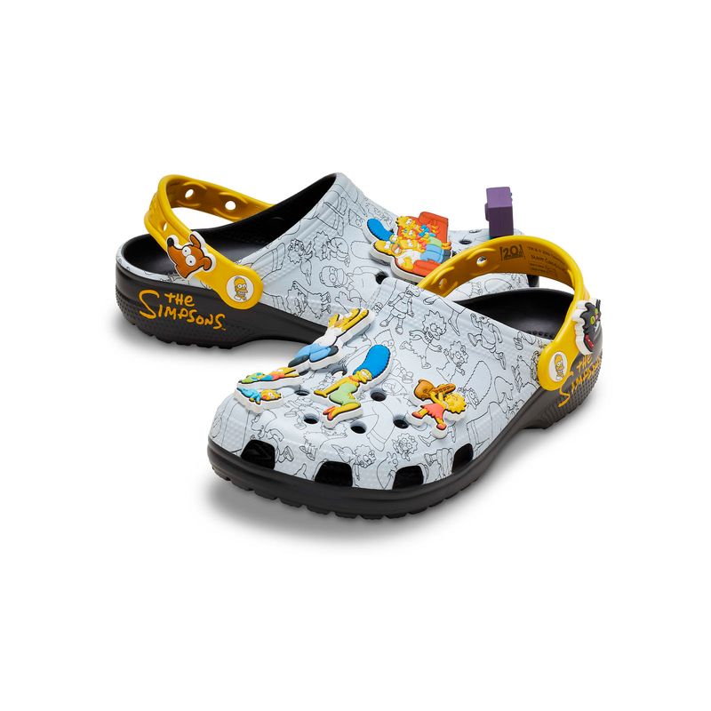 Zueco Unisex Los Simpsons Blanco Crocs