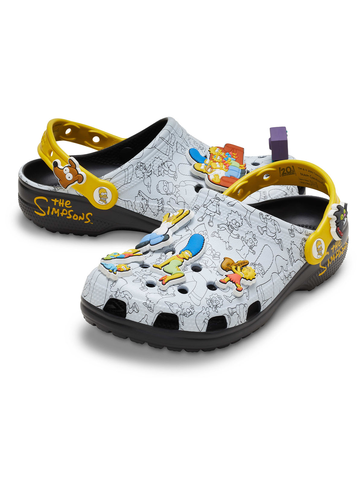Zueco Unisex Los Simpsons Blanco Crocs