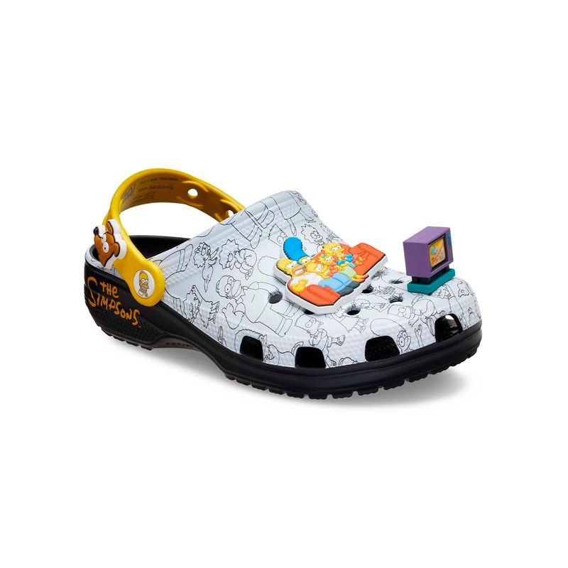 Zueco Unisex Los Simpsons Blanco Crocs