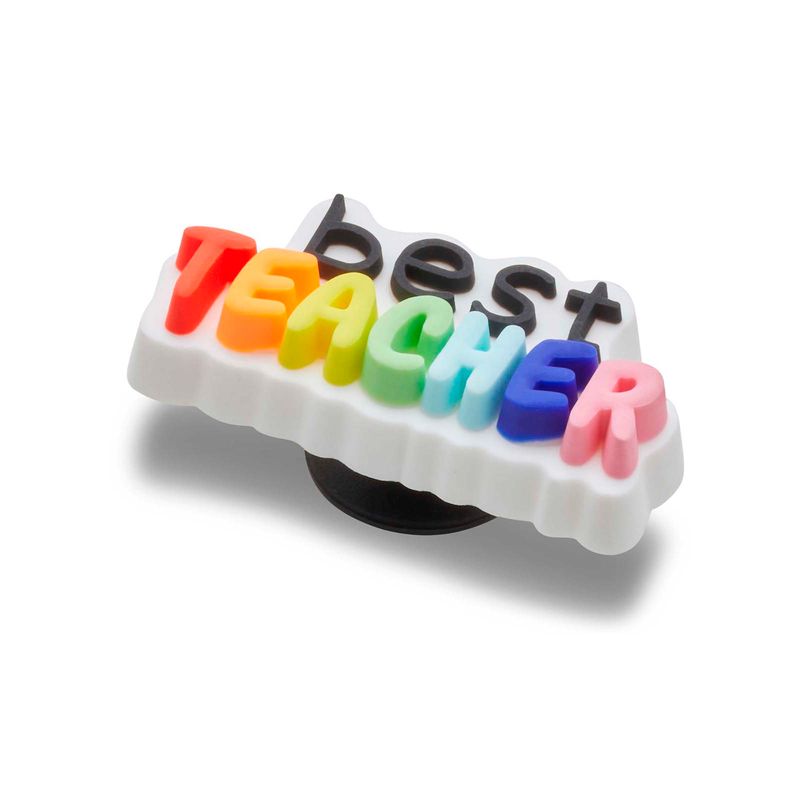 Jibbitz Best Teacher Mejor Profesor Blanco Crocs