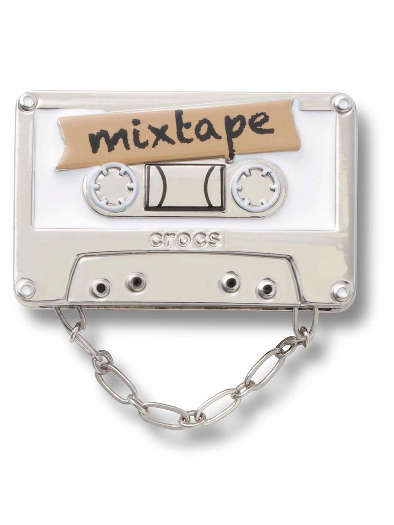 Jibbitz-Cassette-Con-Cadena-Mixtape-Blanco-Crocs