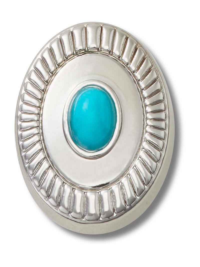 Jibbitz-S-Emblema-Turquesa-Plateado-Crocs