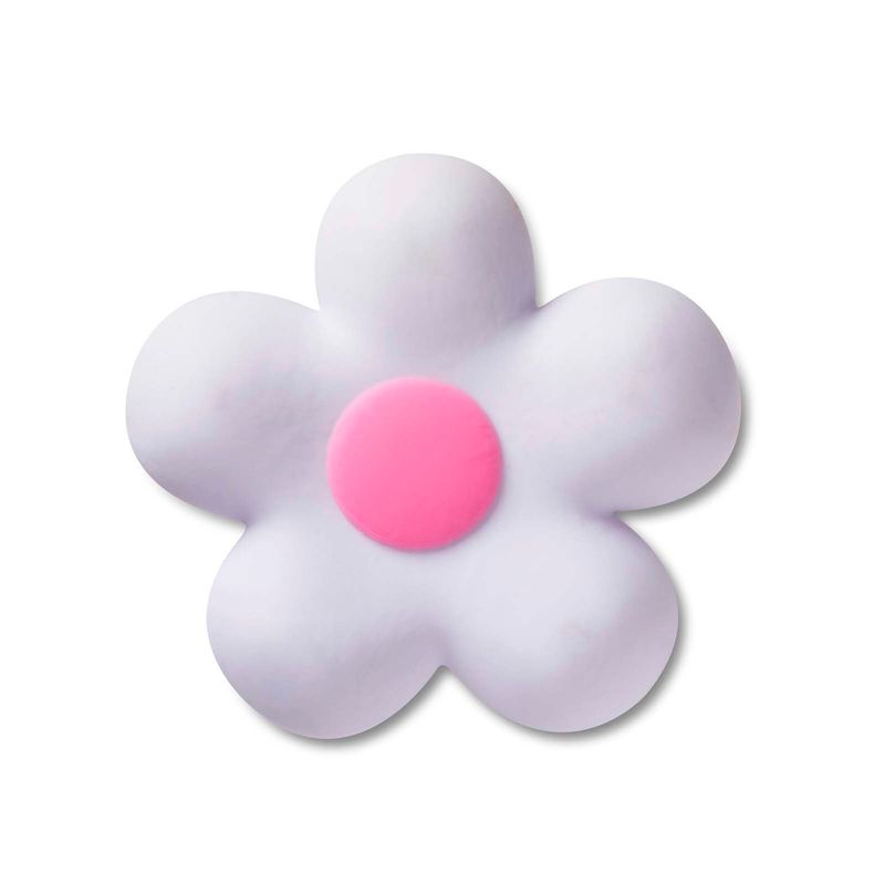 Jibbitz Flor Púrpura Retra Blanco Crocs