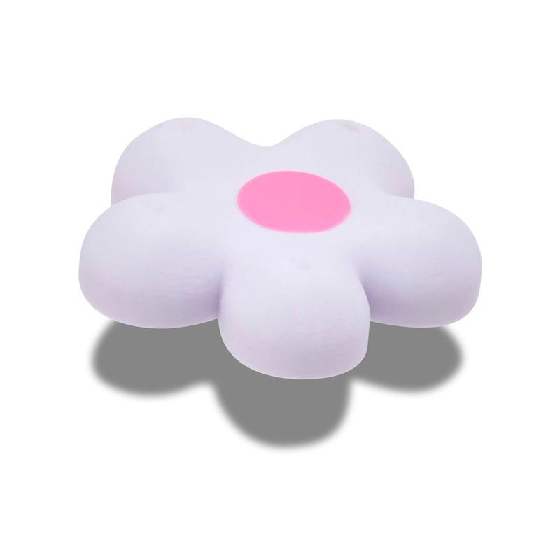 Jibbitz Flor Púrpura Retra Blanco Crocs