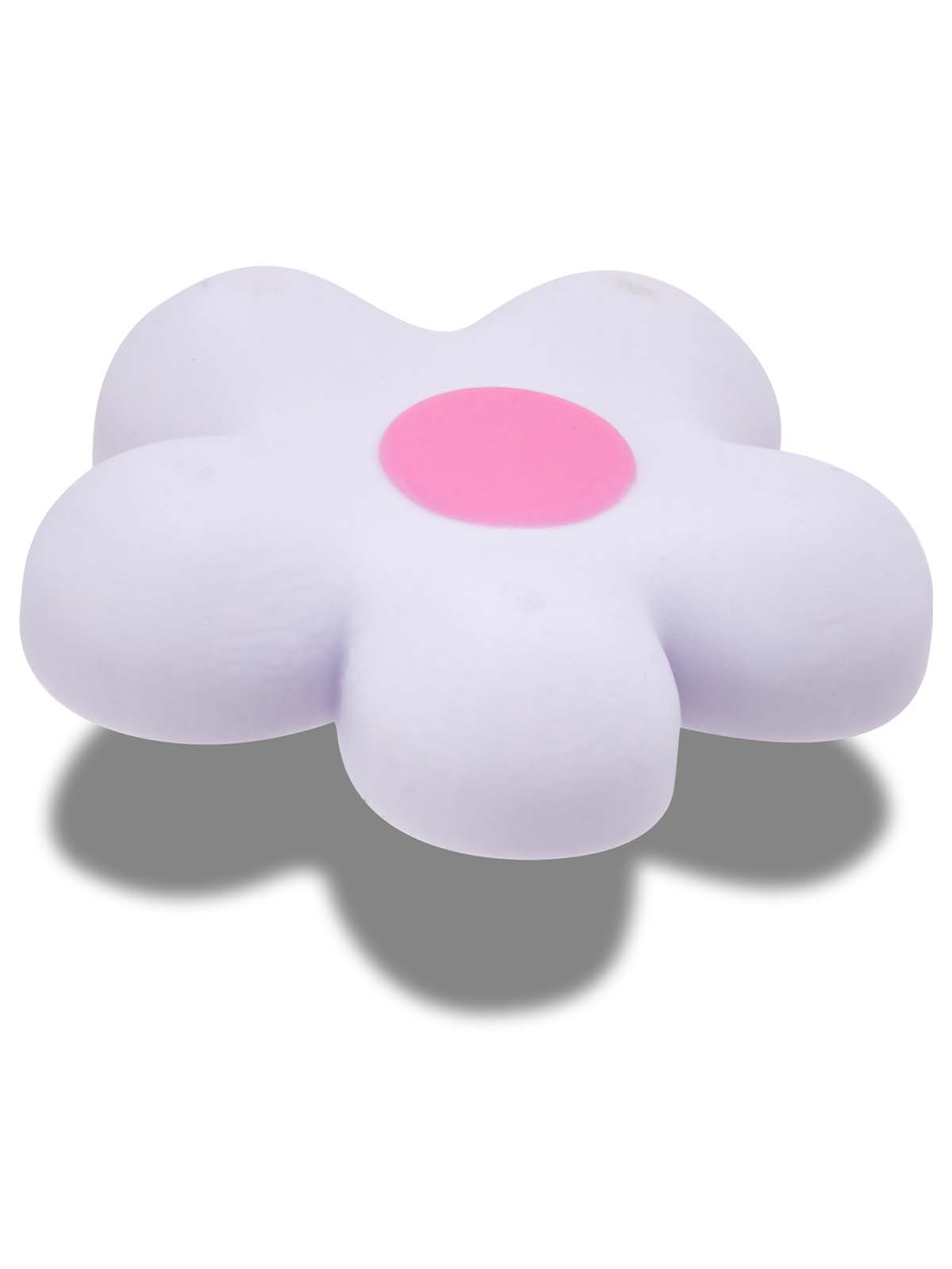 Jibbitz Flor Púrpura Retra Blanco Crocs