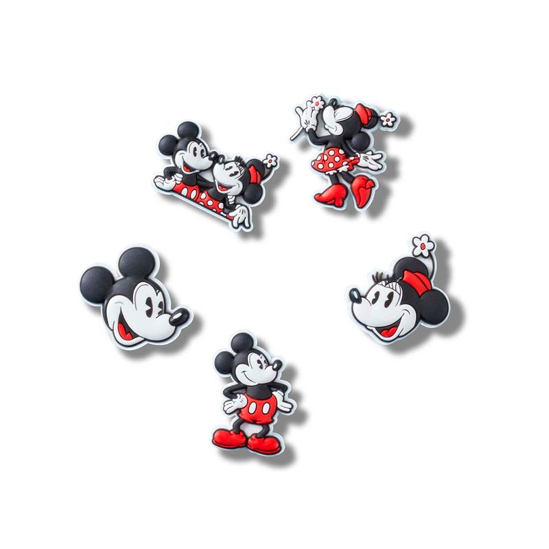 Jibbitz Mickey Y Minnie 5P Negro Crocs