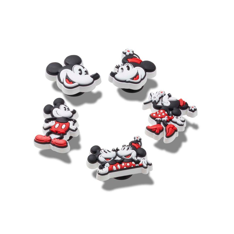 Jibbitz Mickey Y Minnie 5P Negro Crocs