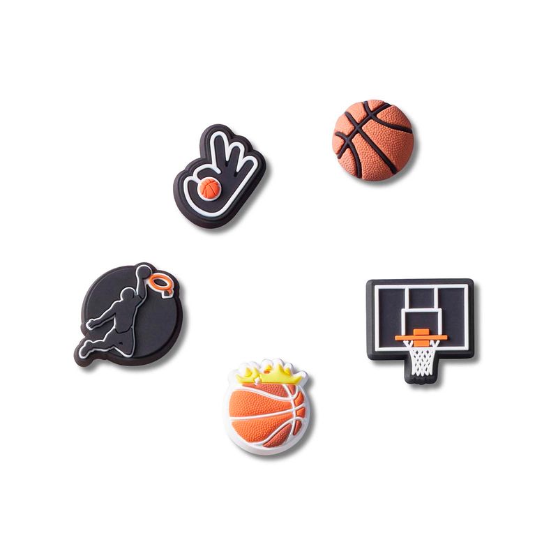 Jibbitz-Basquetbol-Pack-5-Negro-Crocs