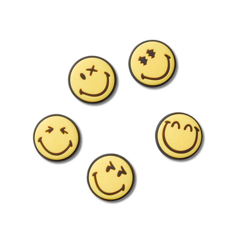 Jibbitz Símbolo Caritas Felices Pack 5 Amarillo Crocs