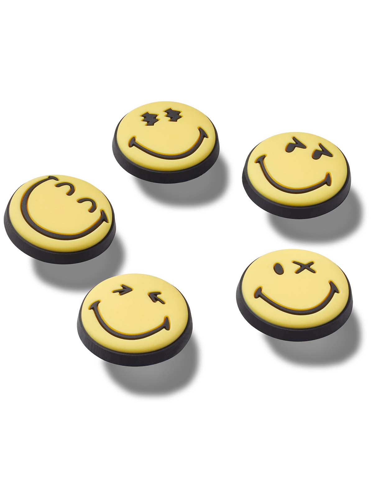 Jibbitz Símbolo Caritas Felices Pack 5 Amarillo Crocs