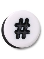 Jibbitz-Simbolo-Hashtag-Blanco-Crocs