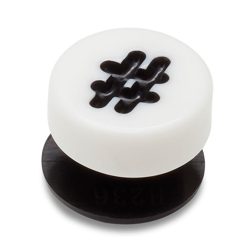 Jibbitz Símbolo Hashtag Blanco Crocs