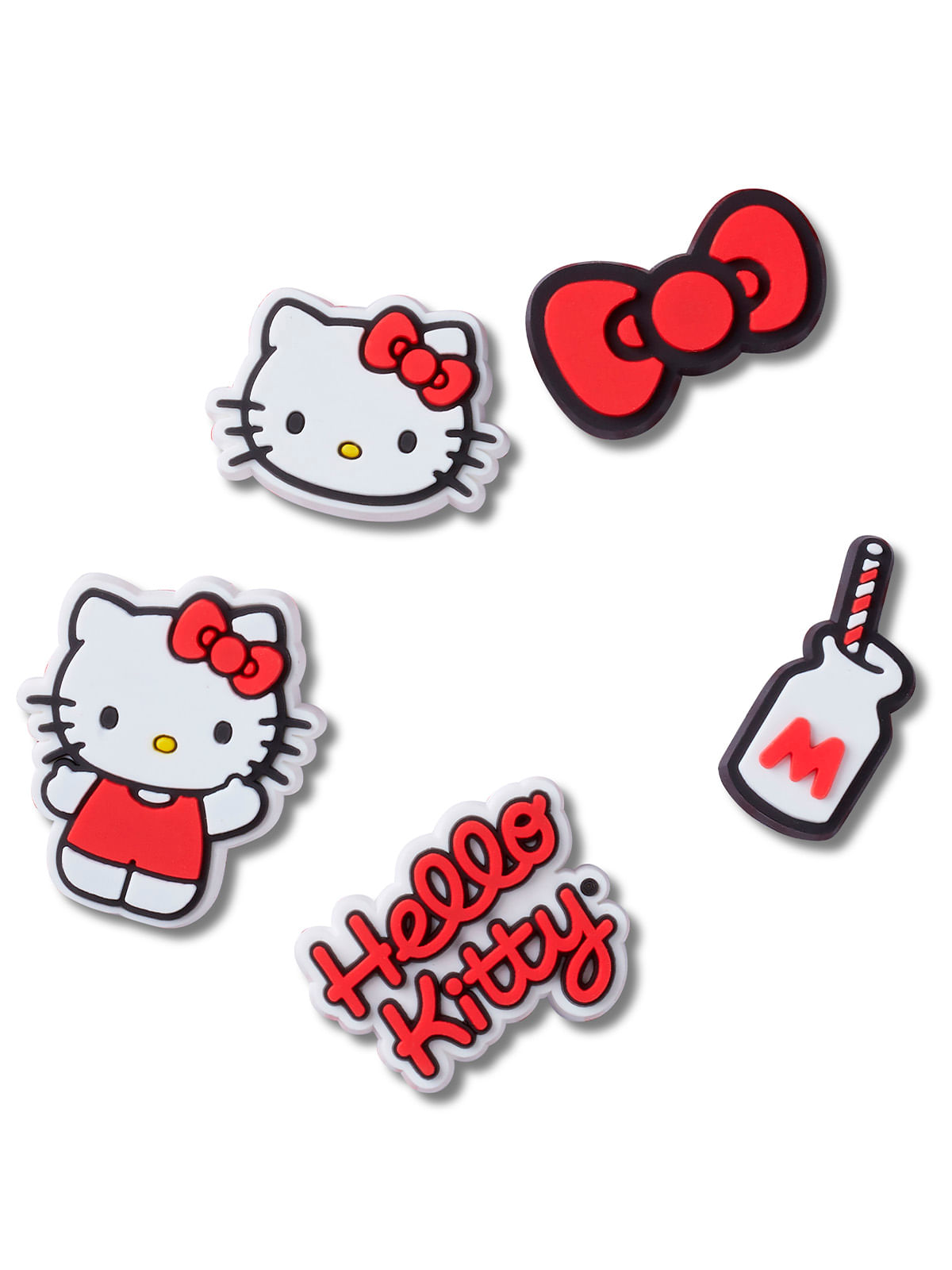 Jibbitz Hello Kitty Pack 5 Rojo Crocs
