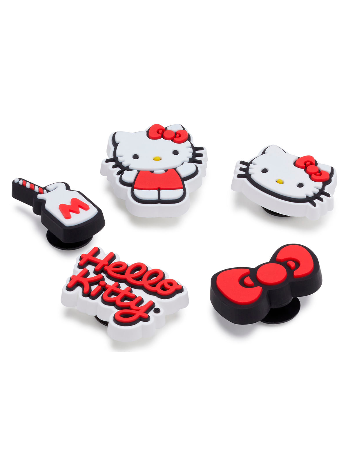 Jibbitz Hello Kitty Pack 5 Rojo Crocs