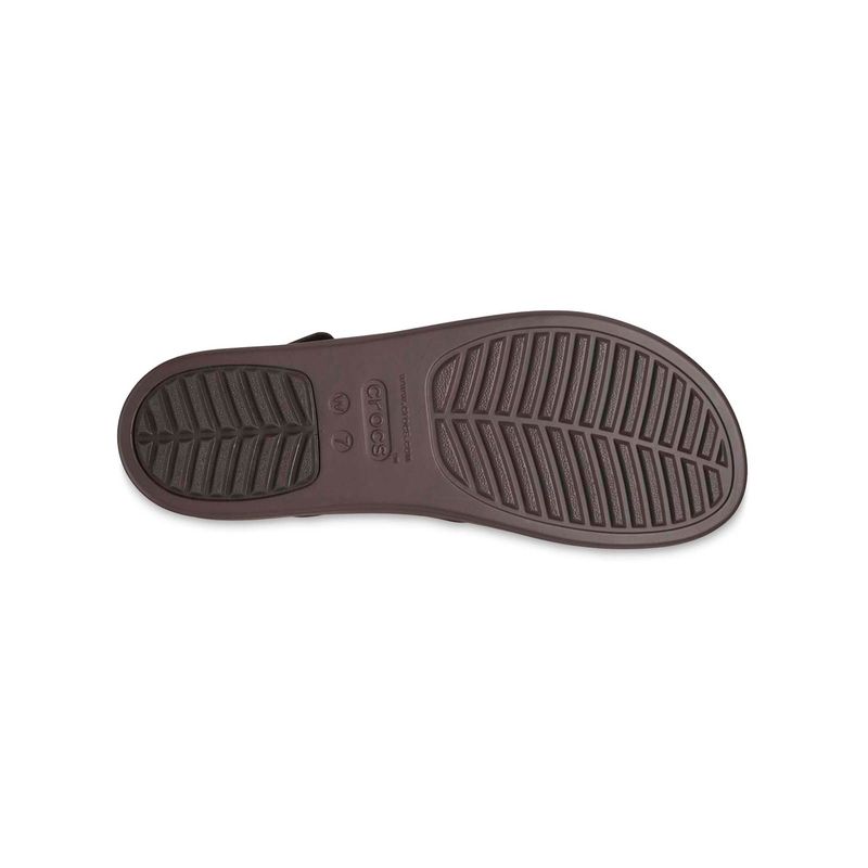 Sandalia Mujer Brooklyn Croco Wedge Café Crocs