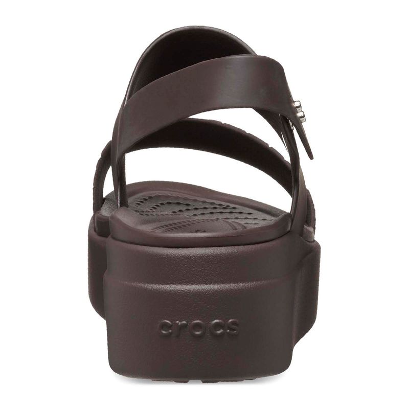 Sandalia Mujer Brooklyn Croco Wedge Café Crocs