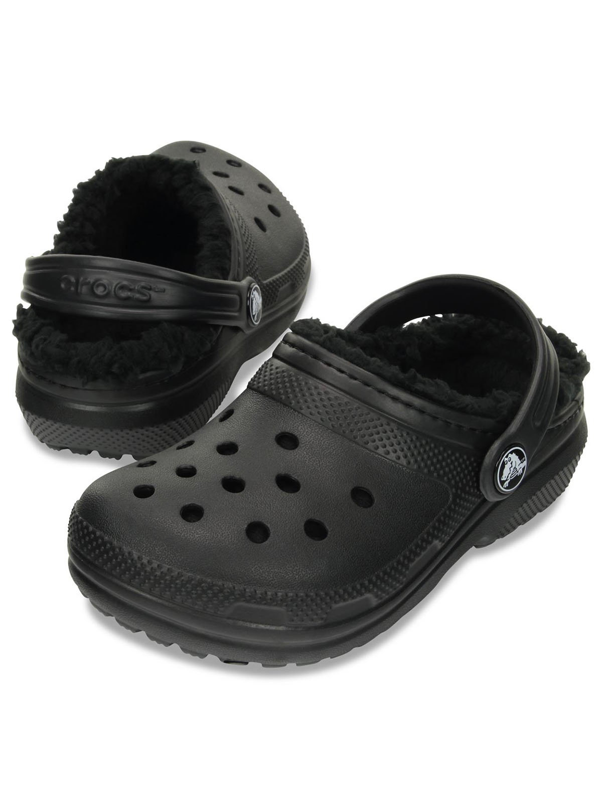 Zueco Infantil Classic Lined K Negro Crocs