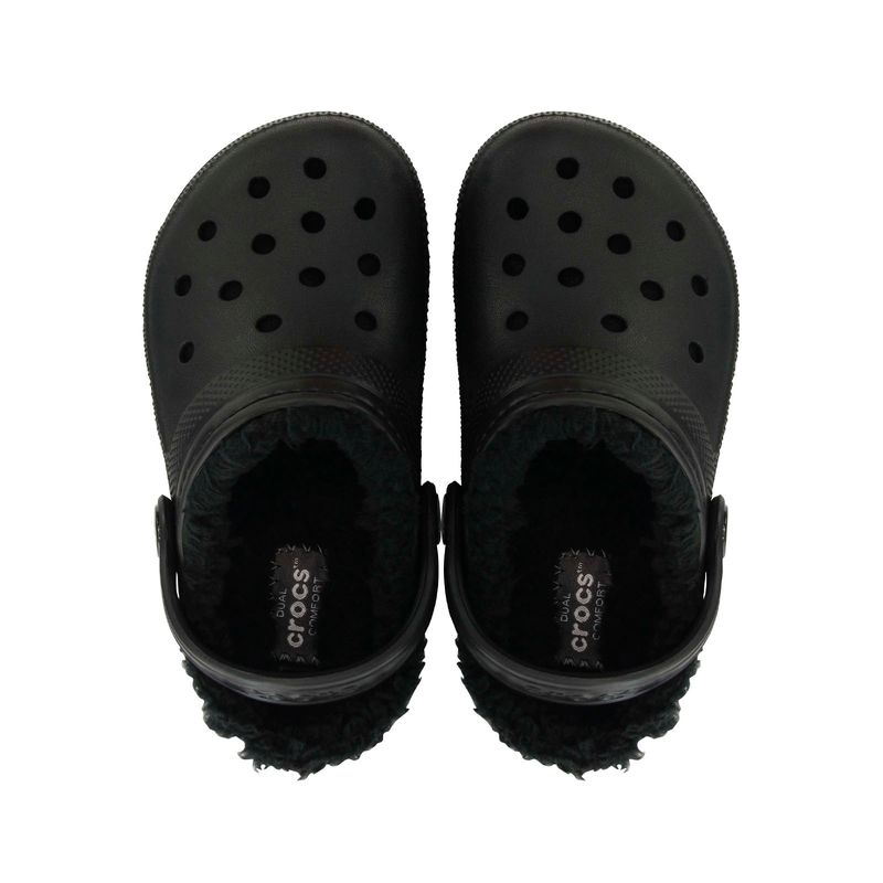 Zueco Infantil Classic Lined K Negro Crocs