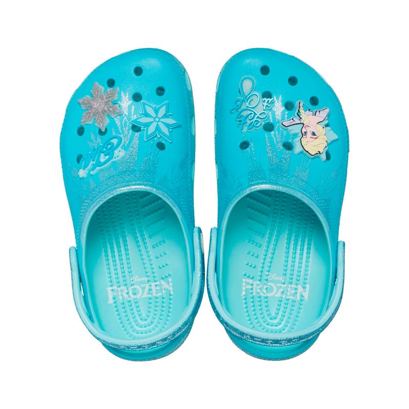 Zueco Infantil Classic Clog Frozen Elsa Celeste Crocs