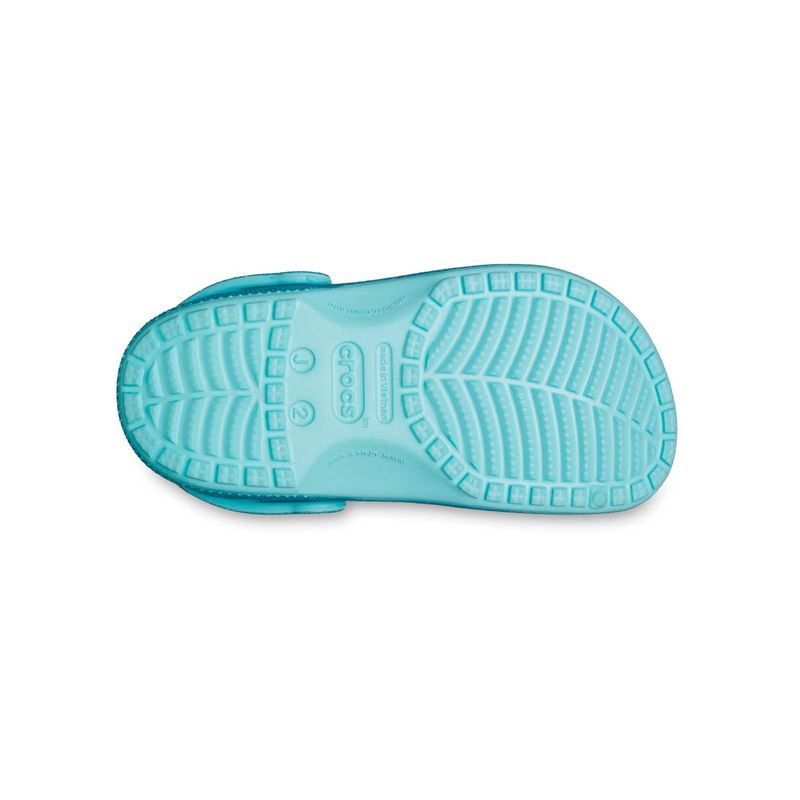 Zueco Infantil Classic Clog Frozen Elsa Celeste Crocs