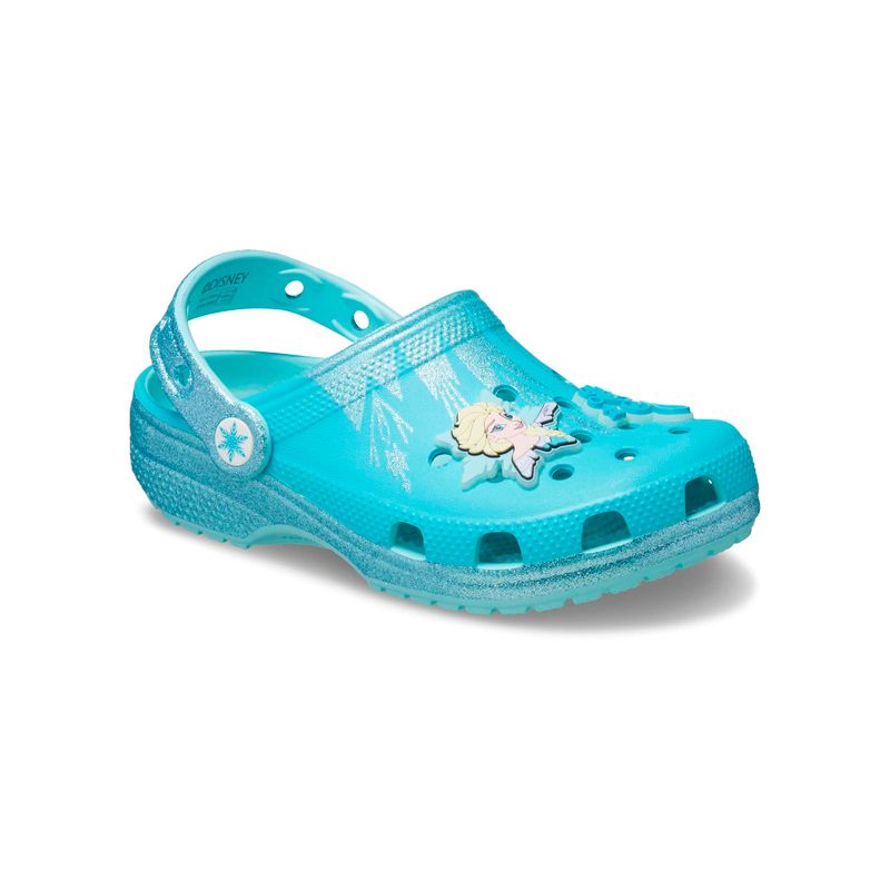 Zueco Infantil Classic Clog Frozen Elsa Celeste Crocs