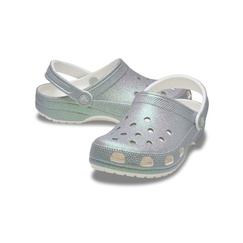 Zueco Unisex Classic Iridescent Blanco Crocs