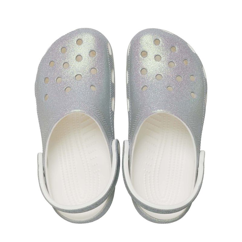 Zueco Unisex Classic Iridescent Blanco Crocs