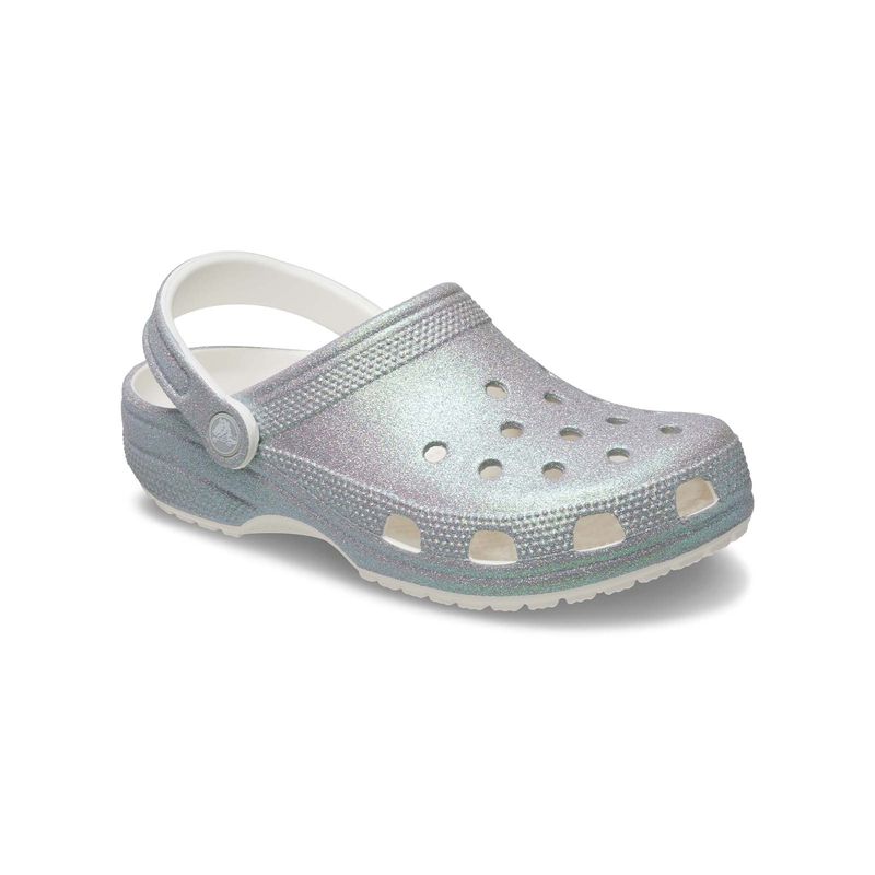 Zueco Unisex Classic Iridescent Blanco Crocs