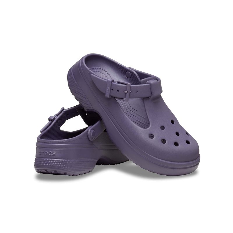 Zueco Mujer Mary Jane Morado Crocs