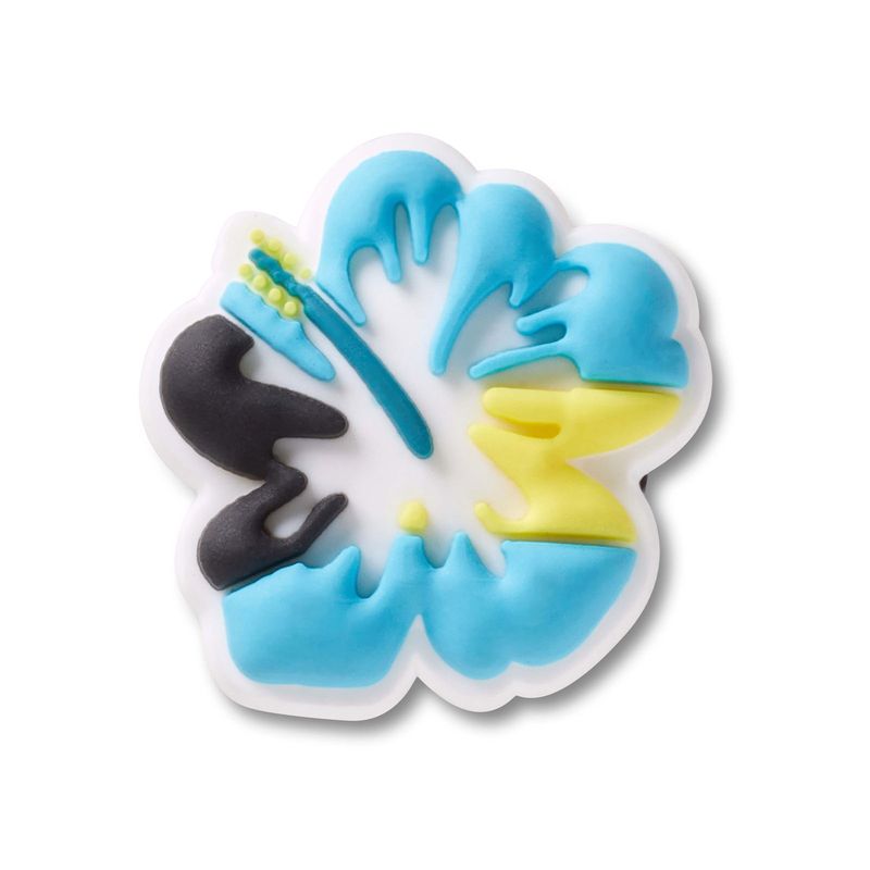 Jibbitz-Flor-Hibisco-Colorido-Celeste-Crocs