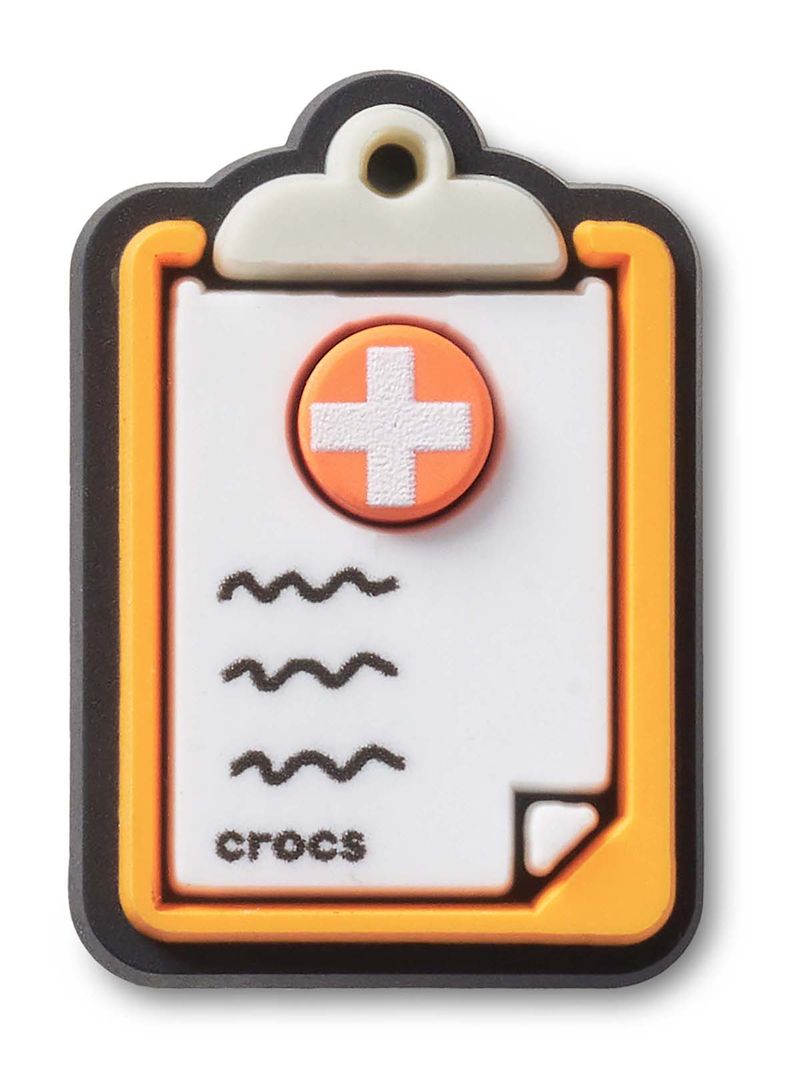 Jibbitz-Portapapeles-Medico-Blanco-Crocs
