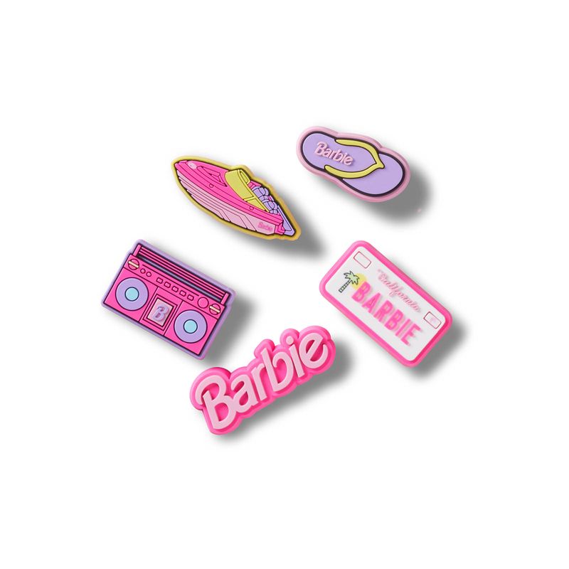 Jibbitz Barbie Retro Pack 5 Rosado Crocs