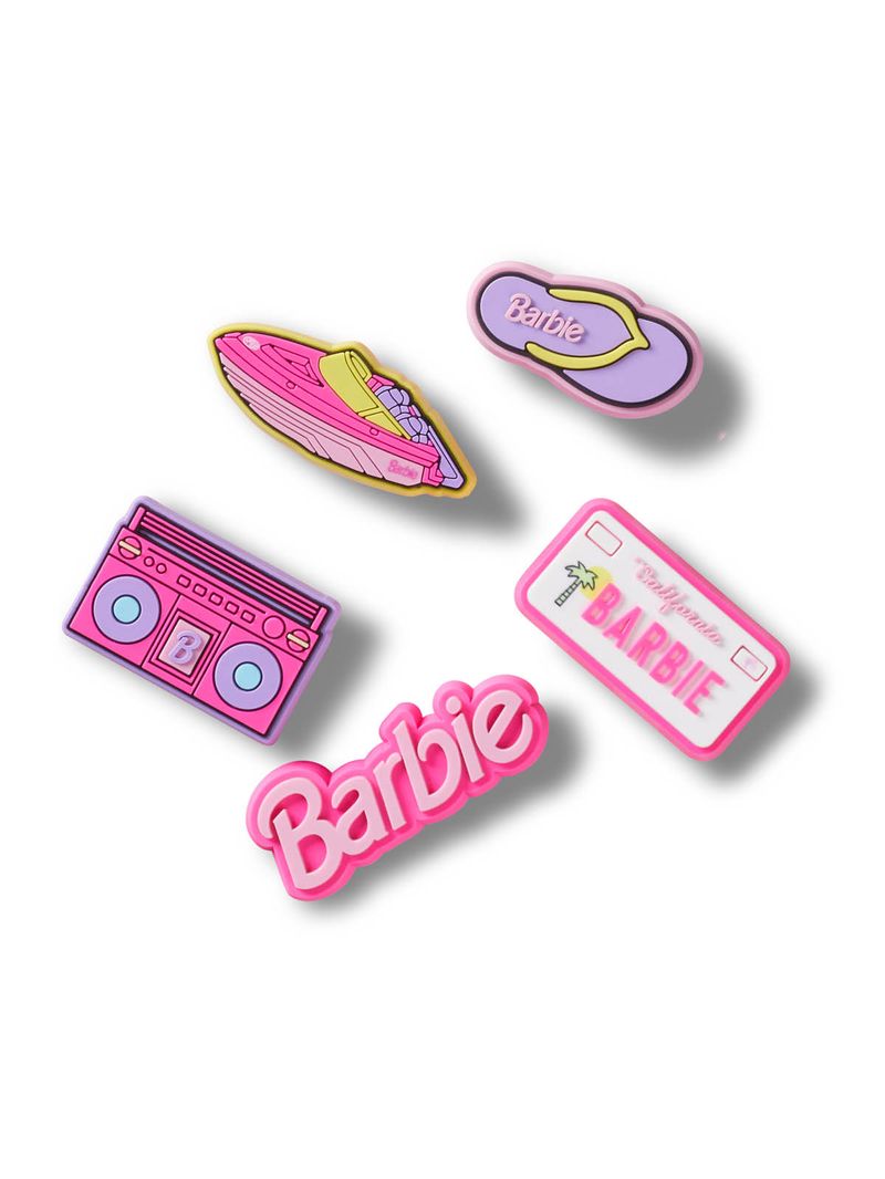 Jibbitz-Barbie-Retro-Pack-5-Rosado-Crocs
