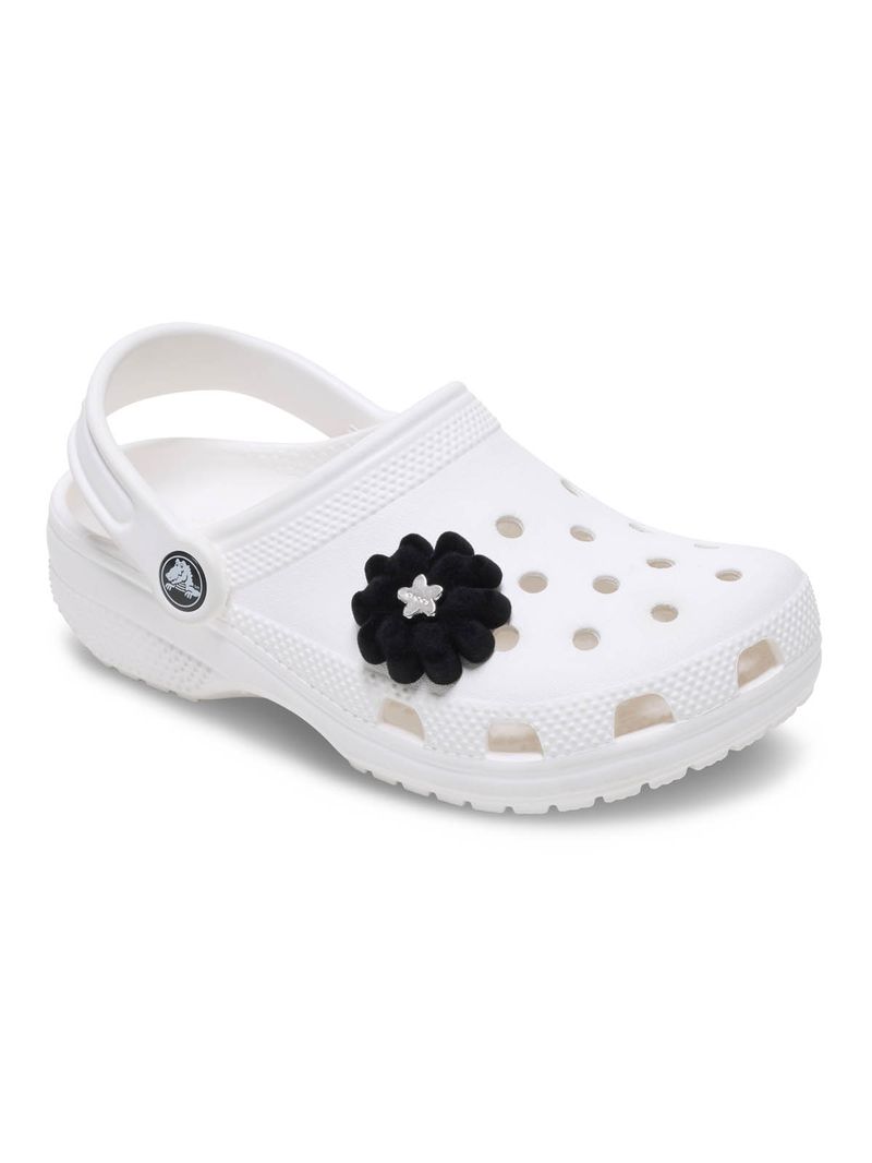Jibbitz-Flor-de-Terciopelo-Negro-Negro-Crocs