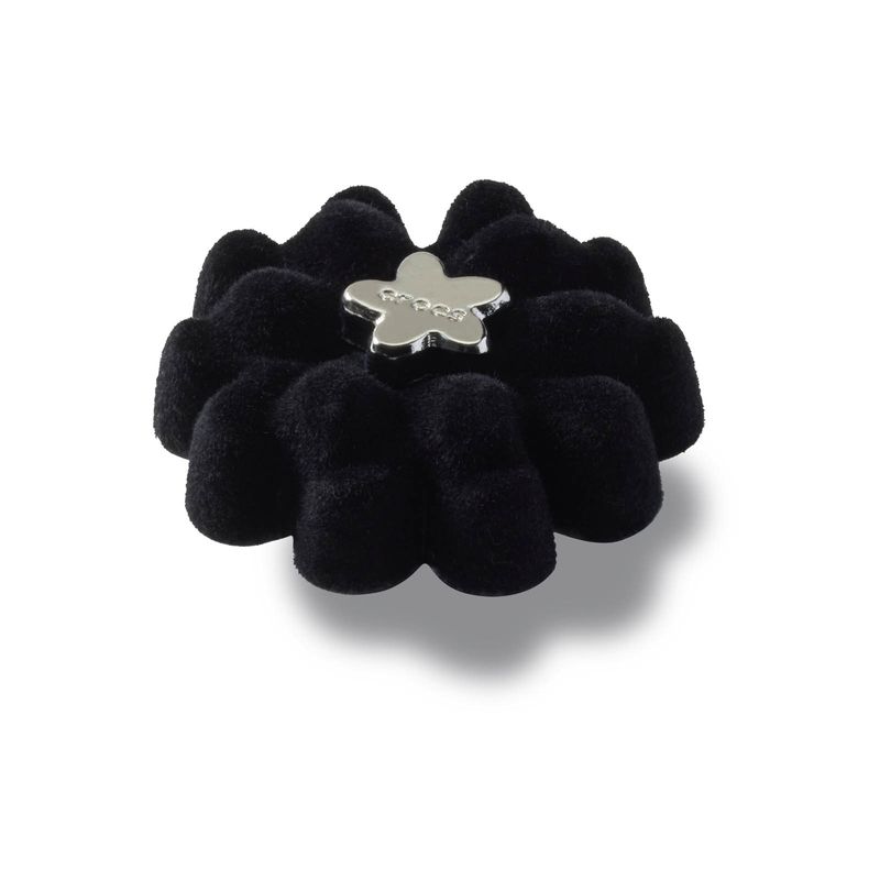 Jibbitz Flor de Terciopelo Negro Negro Crocs