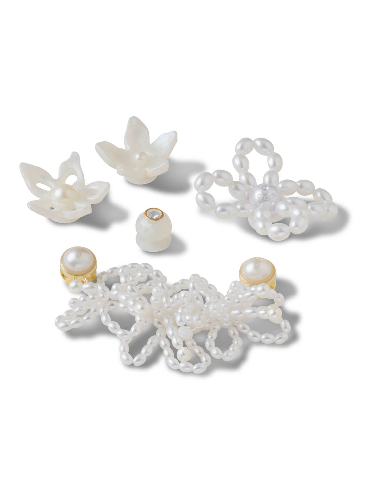 Jibbitz Perlas Blancas Pack 5 Plateado Crocs