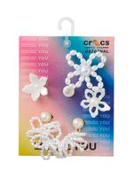 Jibbitz-Perlas-Blancas-Pack-5-Plateado-Crocs