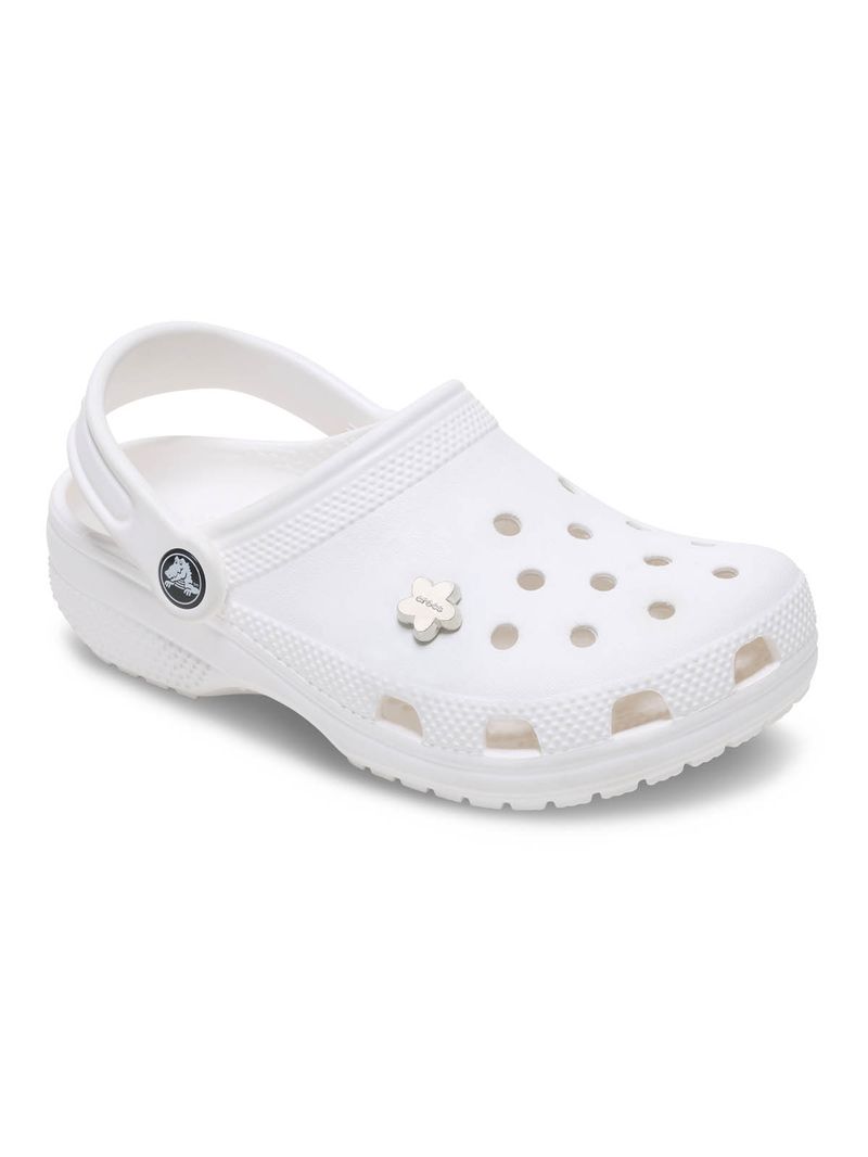 Jibbitz-Flor-Plateada-Plateado-Crocs