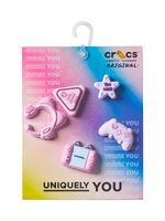 Jibbitz-Gamer-Chica-Pack-5-Blanco-Crocs