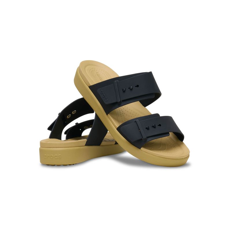 Sandalia Mujer Brooklyn Buckle Low Negro Crocs