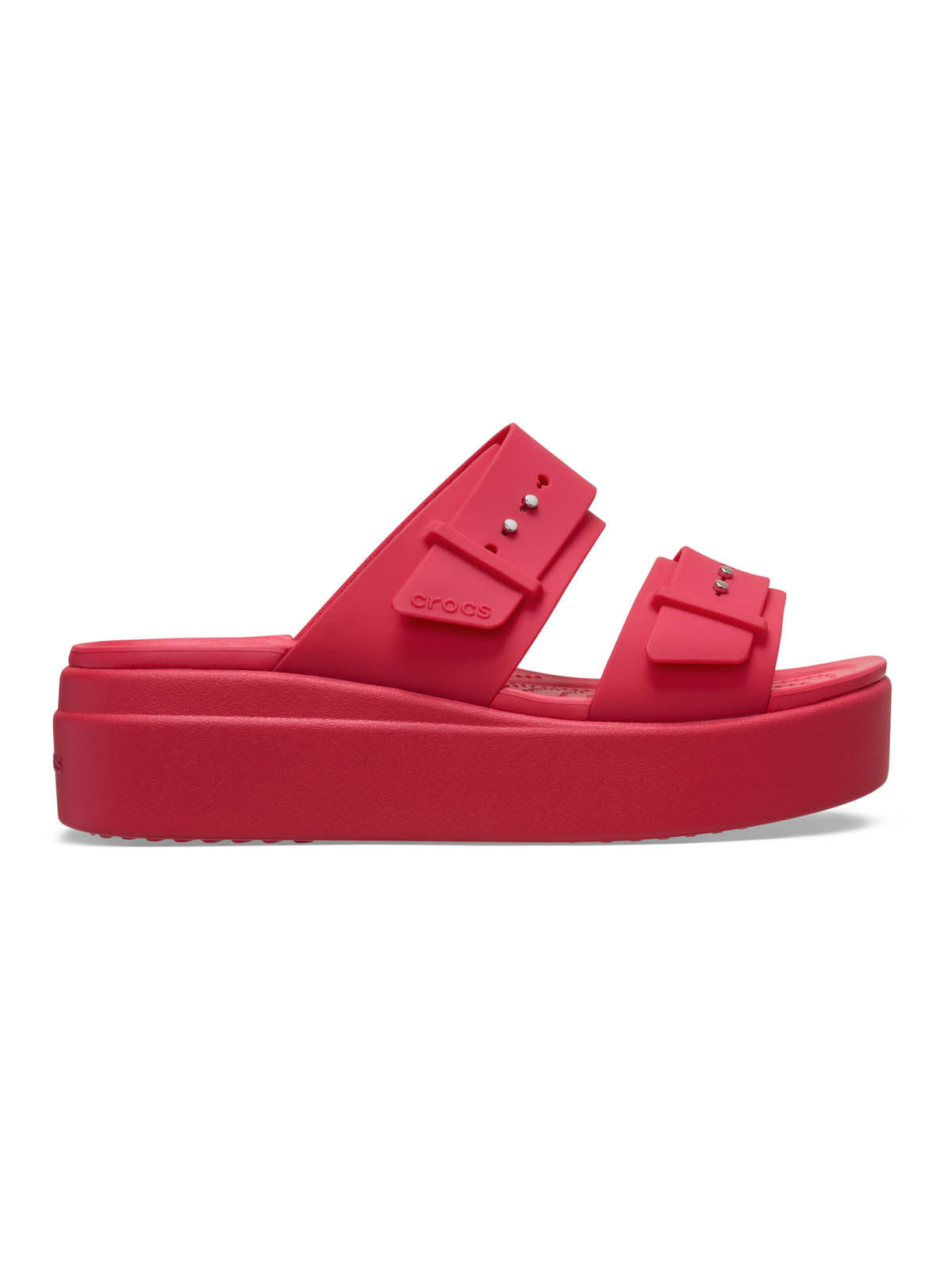 Sandalia Mujer Brooklyn Buckle Low Wdg Rojo Crocs