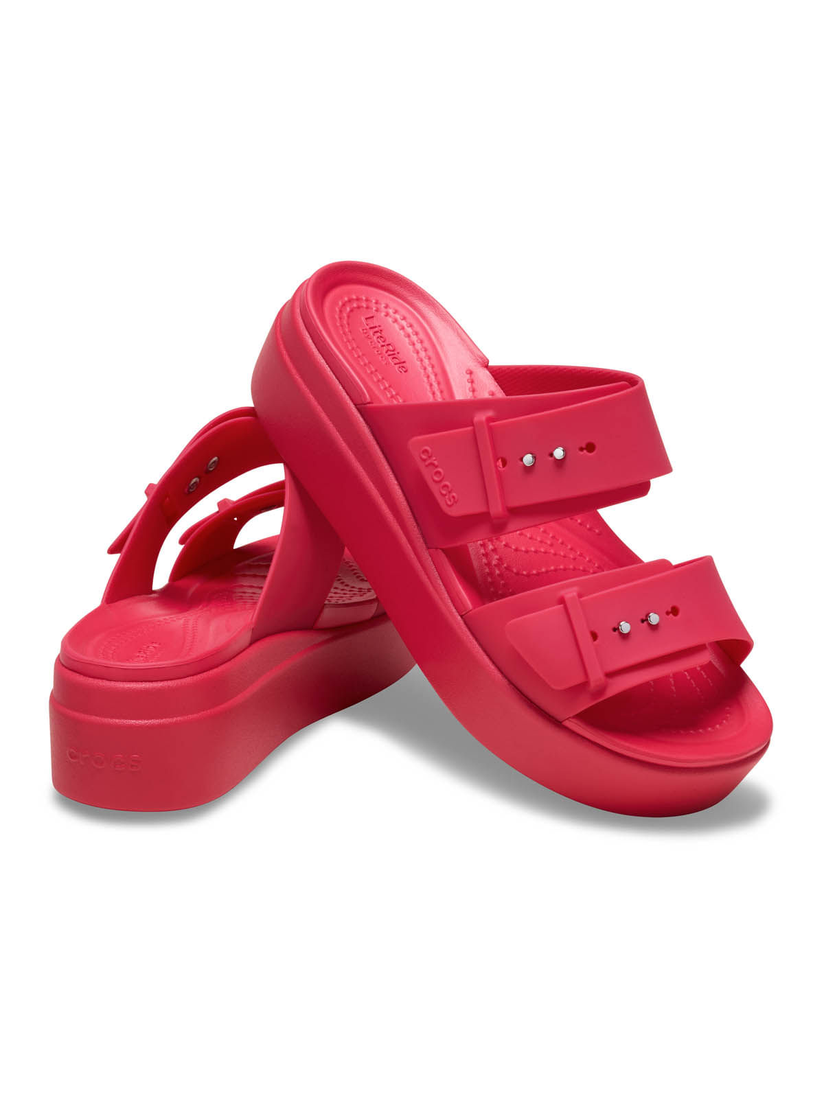 Sandalia Mujer Brooklyn Buckle Low Wdg Rojo Crocs