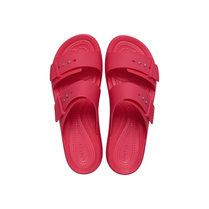 Sandalia Mujer Brooklyn Buckle Low Wdg Rojo Crocs