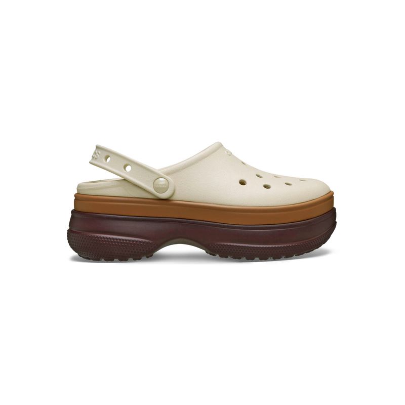 Zueco Unisex Classic Stacked Clog Café Claro Crocs