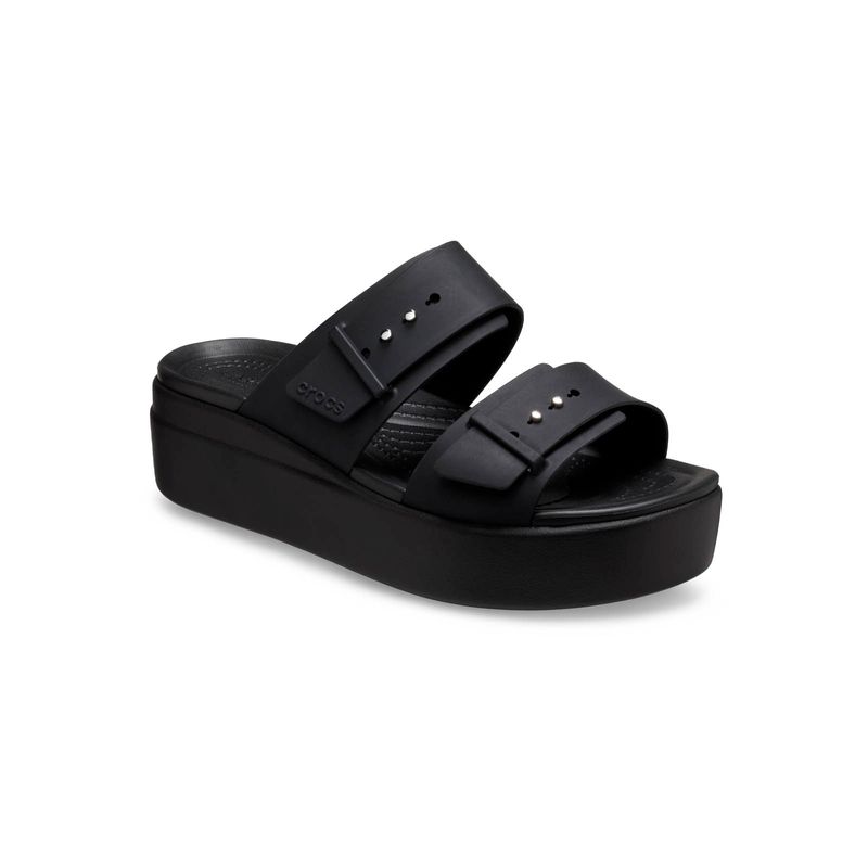 Sandalia Mujer Brooklyn Buckle Low Wdg Negro Crocs