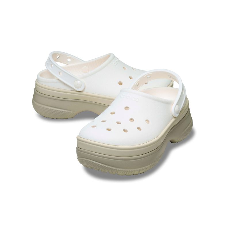 Zueco Plataforma Unisex Classic Stacked Blanco Crocs