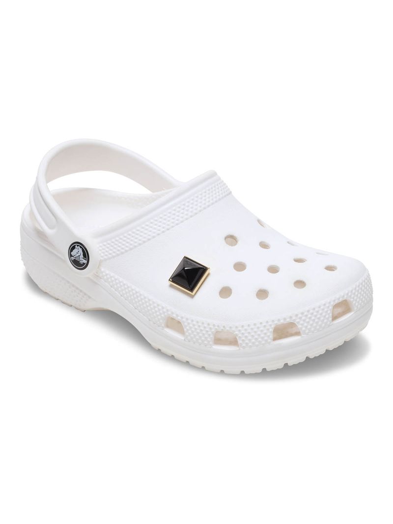 Jibbitz-Piramide-Negro-y-Dorado-Crocs