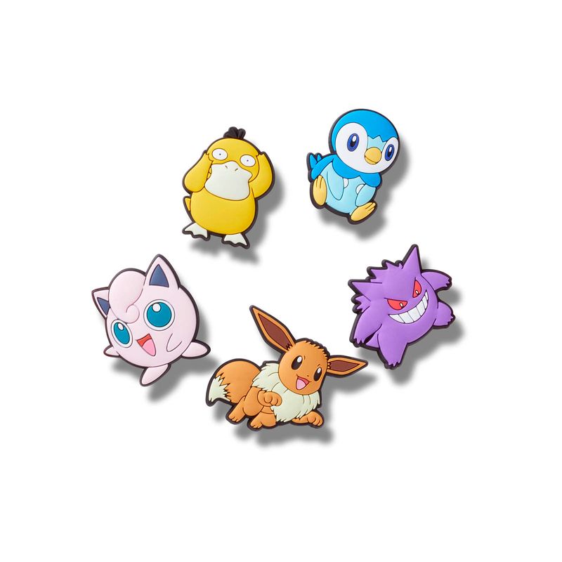 Jibbitz Pokémon Variados Pack 5 Blanco Crocs