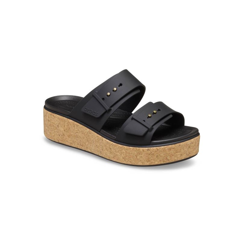 Sandalia Mujer Brooklyn Buckle Low Wdg Negro Crocs