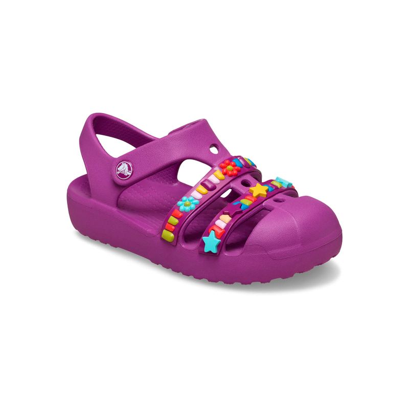 Sandalia Niños Pequeños Classic Fisherman Morado Crocs